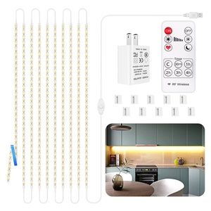 10 PCS LED Strip Lighting16.4 ft Dimmable with Remote Control  (Warm White)